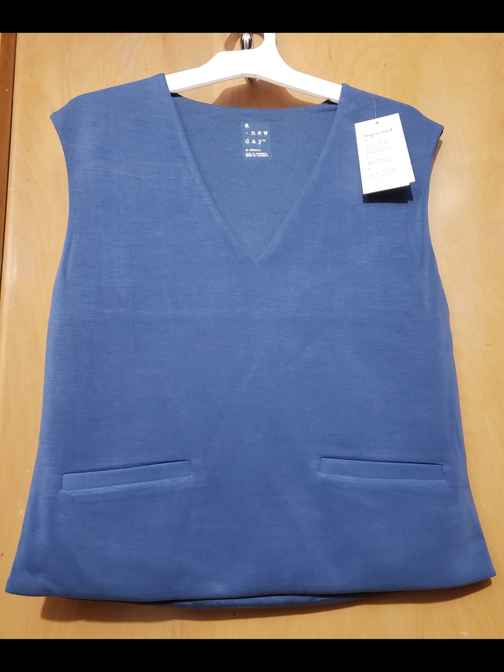 a new day Blue V-Neck Sleeveless Top